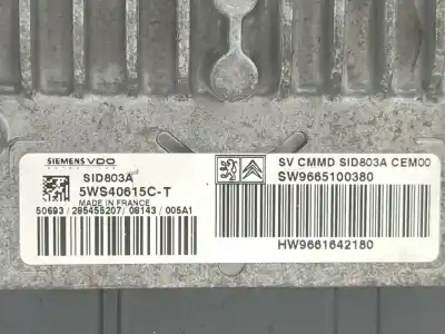 İkinci el araba yedek parçası ecu motor kontrol cihazi için citroen c4 picasso i monospace (ud_) 2.0 hdi 138 oem iam referansları 9665100380  5ws40615c