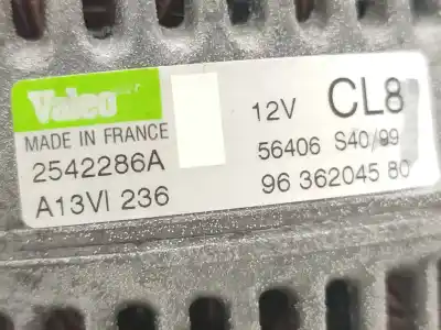 Автозапчастина б/у генератор для peugeot 206 fastback (2a/c) 1.4 i посилання на oem iam 57055b  9636204580