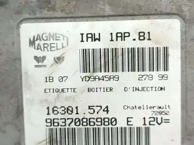 Автозапчасти б/у блок управления двигателем за peugeot 206 fastback (2a/c) 1.4 i ссылки oem iam 9637086980  9637086980