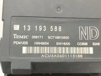 İkinci el araba yedek parçası röle/sigorta kutusu için opel vectra c gts (z02) 1.9 cdti (f68) oem iam referansları 13193588  13193588