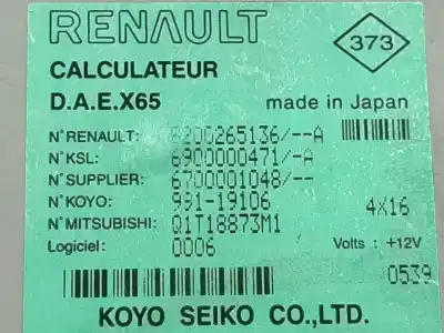 Second-hand car spare part electronic module for renault clio ii (bb_, cb_) 1.5 dci (b/cb07) oem iam references 8200265136a  8200265136a