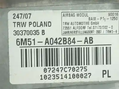 Автозапчасти б/у подушка безопасности передняя правая за ford focus ii sedán (db_, fch, dh) 1.6 tdci ссылки oem iam 1337463  6m51a042b84ab