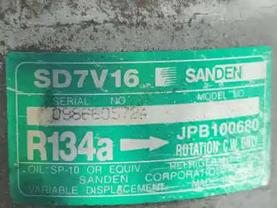 Peça sobressalente para automóvel em segunda mão compressor de ar condicionado a/a a/c por rover 200 ii fastback (rf) 220 d/sd referências oem iam jpb100680  jpb100680