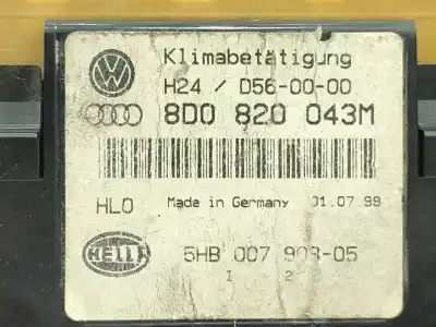 Pièce détachée automobile d'occasion commande de climatisation / chauffage pour audi a4 b5 (8d2) 1.9 tdi références oem iam 8d0820043m  8d0820043m