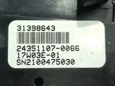 Peça sobressalente para automóvel em segunda mão comando de sofagem (chauffage / ar condicionado) por volvo v40 fastback (525) d2 referências oem iam 31398643  31398643