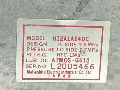 Peça sobressalente para automóvel em segunda mão compressor de ar condicionado a/a a/c por mazda 5 (cr19) 2.0 cd (cr19) referências oem iam h12a1ae4dc  h12a1ae4dc