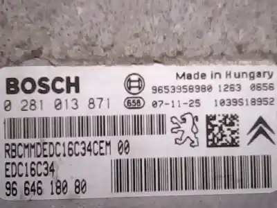 Second-hand car spare part ecu engine control for citroen c4 coupe by loeb oem iam references 9664618080  