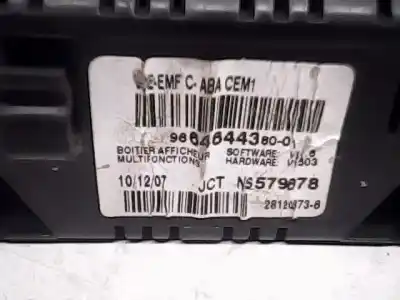 Second-hand car spare part multifunction display for citroen c4 coupe by loeb oem iam references 966464438001  