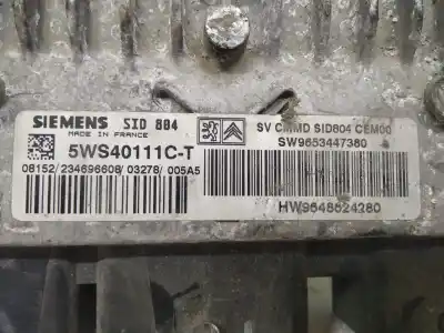 Tweedehands auto-onderdeel ecu motorcontroller voor citroen c2 motor 1.4 ltr. - 50 kw hdi oem iam-referenties 5ws40111ct  