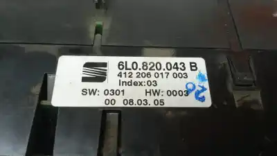 Pezzo di ricambio per auto di seconda mano controllo riscaldamento / aria condizionata per seat ibiza (6l1) cool riferimenti oem iam 6l0820043efkz  