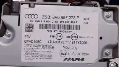 Recambio de automóvil de segunda mano de pantalla multifuncion para audi a3 sportback (8vf) 35 tfsi s line referencias oem iam 8v0857273p  