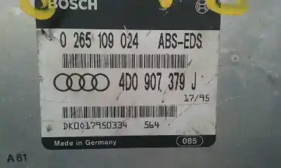 Автозапчастина б/у блок управління abs для audi a8 (d2) 4.2 quattro (grosskunde) посилання на oem iam 4d0907379j  0265109024