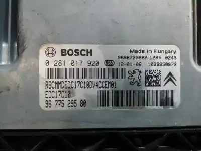Second-hand car spare part ecu engine control for citroen c3 collection oem iam references 9677529580 edc17c10 0281017920