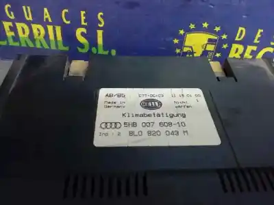 Second-hand car spare part heating / air conditioning control panel for audi a3 (8l) 1.9 tdi oem iam references 8l0820043m  5hb00760810