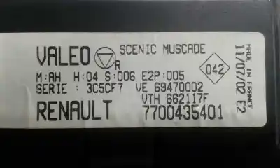 Second-hand car spare part heating / air conditioning control panel for renault scenic (ja..) 1.9 dci authentique oem iam references 7700435401  