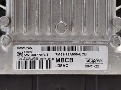 Second-hand car spare part ecu engine control for ford focus turnier (cb4) trend oem iam references 7m5112a650bcb s122865021 5ws40778b
