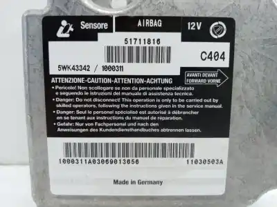 Peça sobressalente para automóvel em segunda mão centralina de airbag por fiat stilo (192) 1.2 16v referências oem iam 5wk43342 51711816 1000311a03069013656