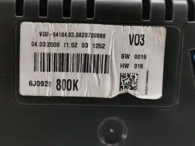 Peça sobressalente para automóvel em segunda mão quadrante por seat ibiza (6j5) reference referências oem iam 6j0920800k  