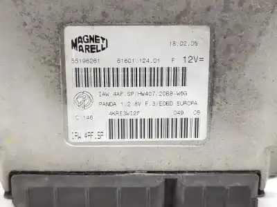 Second-hand car spare part ecu engine control for fiat panda (169) 1.2 8v dynamic oem iam references 55196261  6160112401