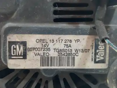 Second-hand car spare part alternator for opel combo familiar oem iam references 2542850c  tg8s013