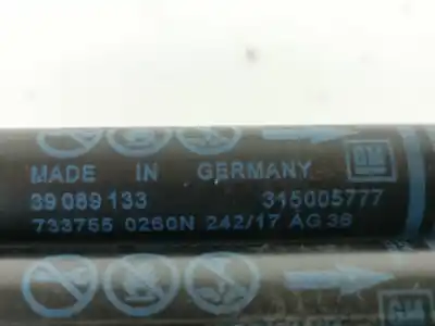 Second-hand car spare part tailgate gas strut for opel corsa e selective oem iam references 315005777  