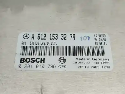 Pezzo di ricambio per auto di seconda mano centralina motore per mercedes-benz clase m (w163) 270 cdi (163.113) riferimenti oem iam 0281010796  a6121533279