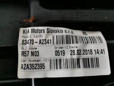 Second-hand car spare part rear left window regulator for kia cee´d drive oem iam references 83450a2010  83470a2341