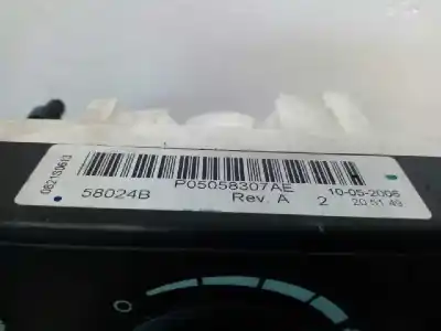 Peça sobressalente para automóvel em segunda mão comando de sofagem (chauffage / ar condicionado)  por dodge caliber s referências oem iam p05058307ae  0821s0613