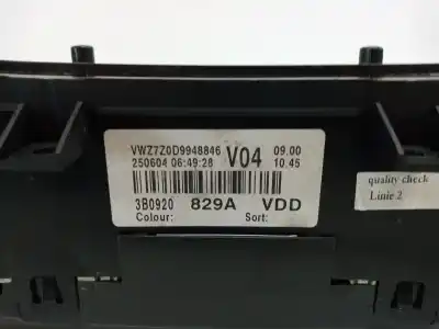 Gebrauchtes Autoersatzteil instrumententafel zum volkswagen passat berlina (3b3) advance oem-iam-referenzen 3b0920829a  