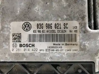 Second-hand car spare part ecu engine control for seat leon (1p1) reference oem iam references 03g906021sc  0281014422
