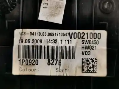 Peça sobressalente para automóvel em segunda mão quadrante por seat leon (1p1) reference referências oem iam v0021000  1p0920827e