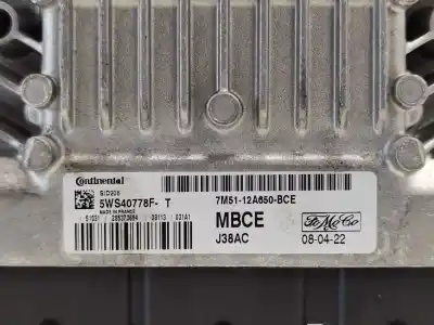 Second-hand car spare part ecu engine control for ford focus lim. (cb4) titanium oem iam references 7m5112a650bce  5ws40778ft