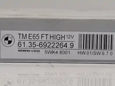 Second-hand car spare part electronic module for bmw serie 7 (e65/e66) 745li oem iam references 613569222649  