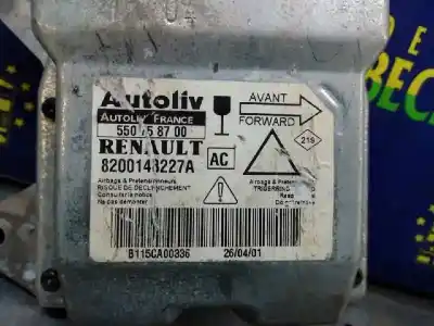 Автозапчастина б/у блок управління подушками безпеки для renault laguna ii (bg0) authentique посилання на oem iam 8200148227a  550758700