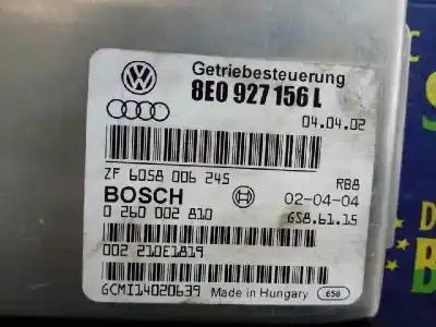 Second-hand car spare part automatic gearbox control unit for audi a4 berlina (8e) 2.5 v6 24v tdi oem iam references 8e0927156l  0260002810