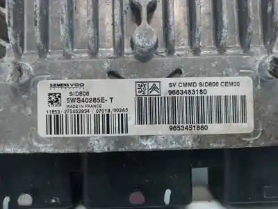 Second-hand car spare part ecu engine control for citroen c2 collection oem iam references 9663483180 9653451880 5ws40285et