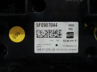 Peça sobressalente para automóvel em segunda mão comando de sofagem (chauffage / ar condicionado)  por seat leon (5f1) reference referências oem iam 5f0907044  