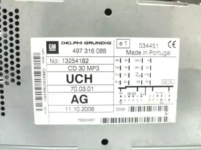 Pezzo di ricambio per auto di seconda mano impianto audio / radio cd per opel corsa d catch me riferimenti oem iam 497316088  13254182
