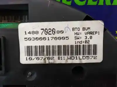 Peça sobressalente para automóvel em segunda mão quadrante por citroen c8 2.0 hdi cat (rhz / dw10ated) referências oem iam 1488702080  503000170005