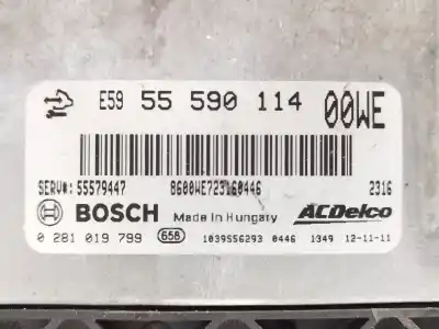 Автозапчастина б/у ебу контролер двигуна для opel corsa d selective посилання на oem iam 55590114 00we 0281019799
