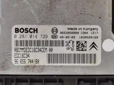 Second-hand car spare part ecu engine control for citroen c4 picasso premier oem iam references 9665674480 rbcmmedc16c34cem00 0281014729