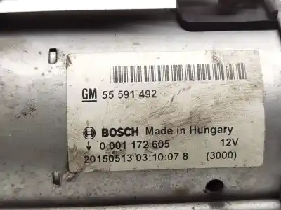 Peça sobressalente para automóvel em segunda mão motor de arranque por opel corsa e business referências oem iam 55591492  