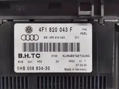 Peça sobressalente para automóvel em segunda mão comando de sofagem (chauffage / ar condicionado)  por audi a6 berlina (4f2) 3.0 tdi quattro (165kw) referências oem iam 4f1820043f  