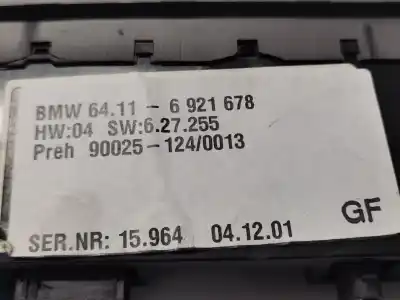Peça sobressalente para automóvel em segunda mão comando de sofagem (chauffage / ar condicionado)  por bmw serie 7 (e65/e66) 745i referências oem iam 6921678  