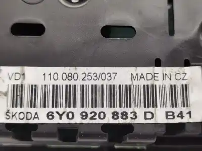 Second-hand car spare part dashboard for skoda fabia familiar (6y5) comfort oem iam references 6y0920883d  