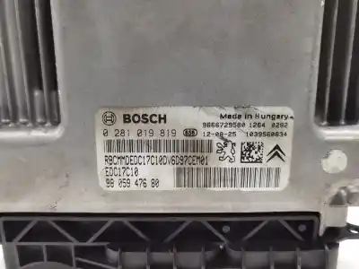 Second-hand car spare part ecu engine control for citroen c4 lim. exclusive oem iam references 9805947680  0281019819