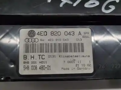 Автозапчастина б/у контроль опалення / кондиціонації для audi a8 (4e2) 4.2 quattro посилання на oem iam 4e0820043a  5hb008480