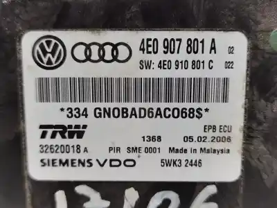 Автозапчастина б/у електронний модуль для audi a8 (4e2) 4.2 quattro посилання на oem iam 4e0907279a 5wk32446 4e091081c