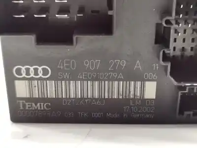 Автозапчастина б/у електронний модуль для audi a8 (4e2) 4.2 quattro посилання на oem iam 4e0907279a d2t2k17a6j 4e0910279a