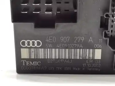Автозапчастина б/у електронний модуль для audi a8 (4e2) 4.2 quattro посилання на oem iam 4e0907279a d2t2k17a6j 4e0910279a